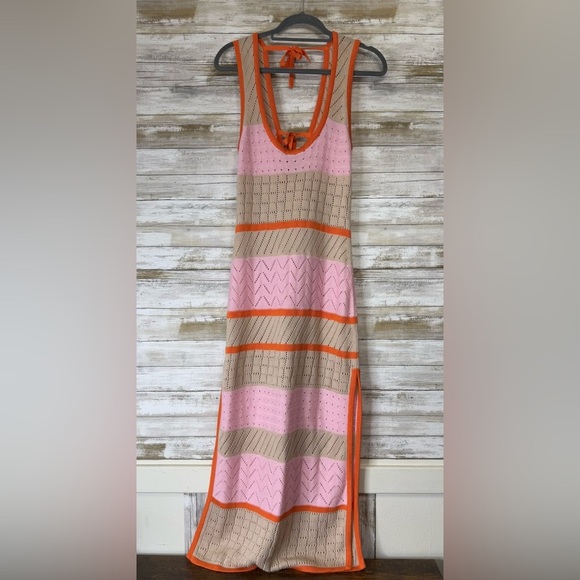 Ramy Brook Rachi Open Knit Maxi Dress Women’s Size Small - Picture 1 of 10